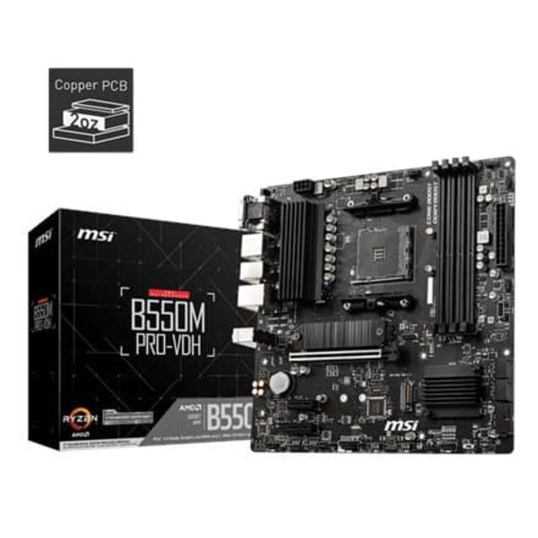 MSI B550M PRO-VDH AMD B550 Socket AM4  micro ATX