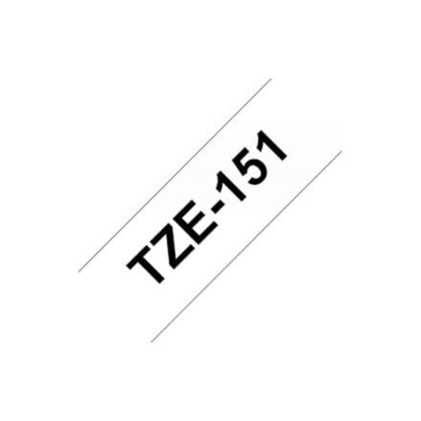 BROTHER P-Touch TZE-151 black on clear 24mm