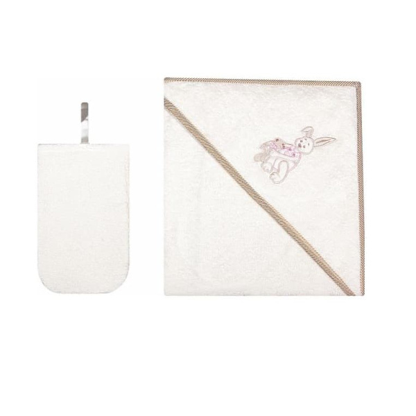 ZAFFIRO double after bath covers with a washcloth 80x80 cm White