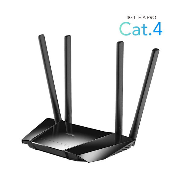 Wireless router CUDY LT400 EU Wi-Fi 300 Mbps 2.4 GHz 4G LTE SIM Black Sort