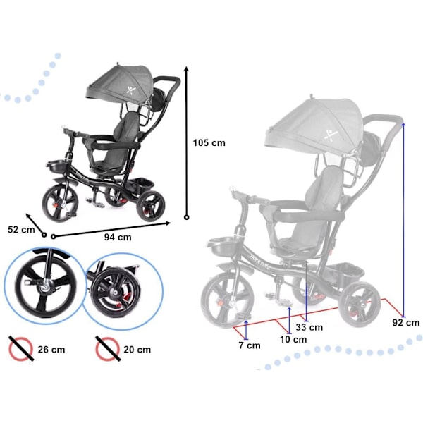 Trike Fix Lite 2in1 Stroller Grey