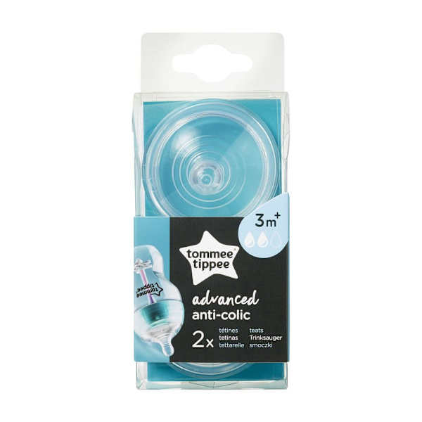 Tommee Tippee teat medium flow anti-colic 2pcs 42112853