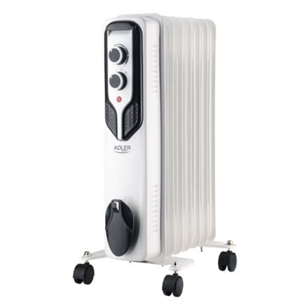 Adler | Oil-Filled Radiator | AD 7815 | Oil Filled Radiator | 1500 W | Number of power levels 3 | White Hvid