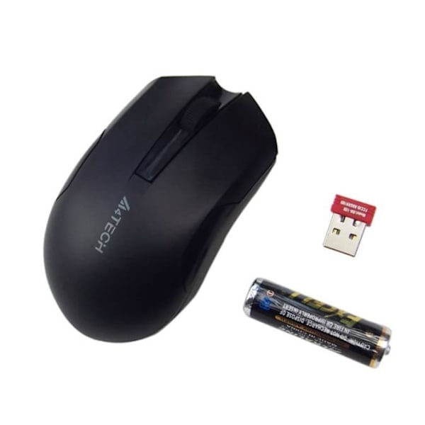 A4Tech G3-200N mouse Ambidextrous RF Wireless Optical 1000 DPI Sort, Blå