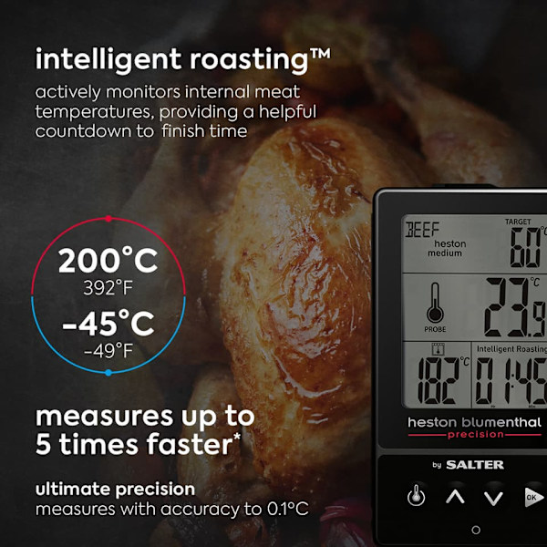 Salter 540A HBBKCR Heston Blumenthal Precision 5-in-1 Digital Cooking Thermometer