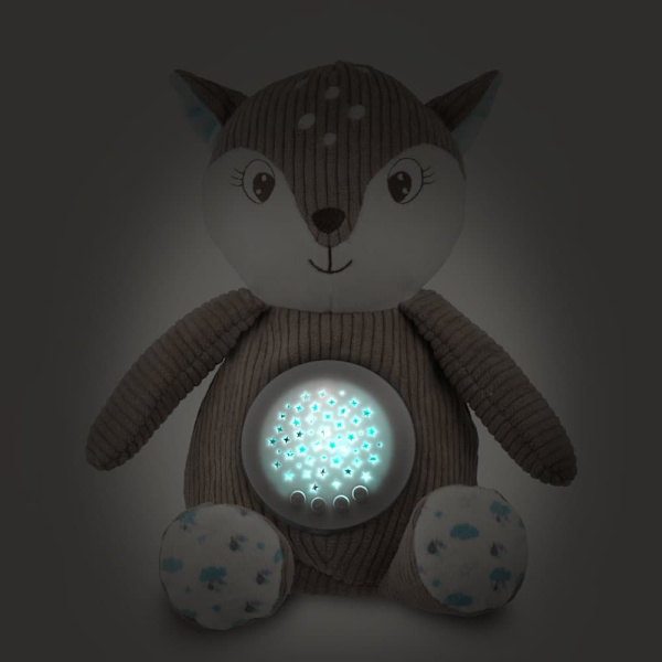 CANPOL BABIES 3in1 plush fawn with music box and projector, 0m +, brown, 77/206_brow