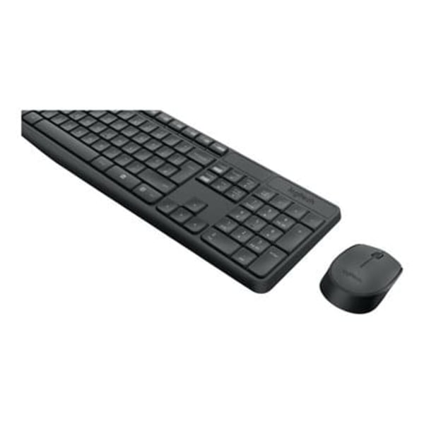 Logitech MK235 keyboard Mouse included USB QWERTY US International Grey Grå