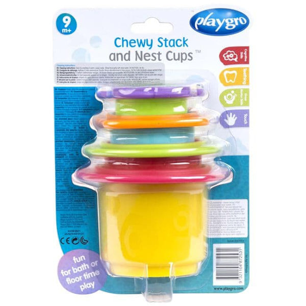 PLAYGRO bath toy Chewy Stack and Nest Cups, 187253