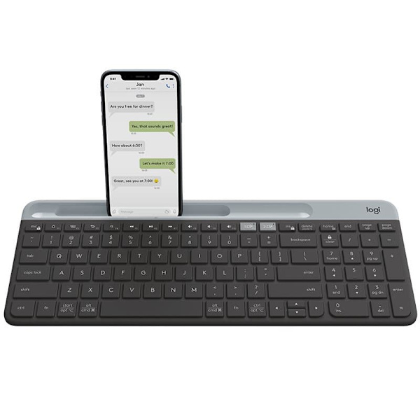 SLIM MULTI-DEVICE WRLS KEYBOARD/K580 GRAPHITE PAN NORDIC Grafitt