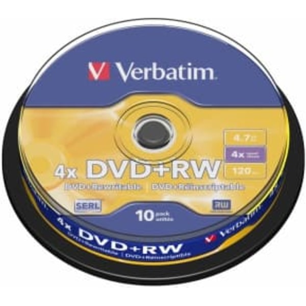 Matricas DVD+RW SERL Verbatim 4.7GB 4x 10 Pack Spindle