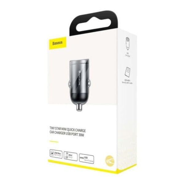 Baseus Tiny Star Mini QC 3.0 Car Charger 30W / 1x USB Grå