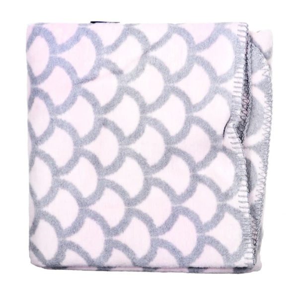 ZAFFIRO blanket Pink&Grey 75x100cm