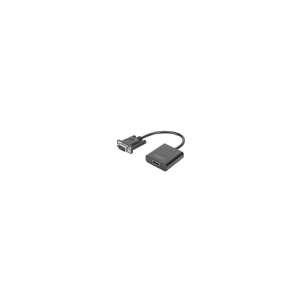 Konwerter/adapter audio-video VGA do HDMI, 1080p FHD, z audio 3.5mm MiniJack