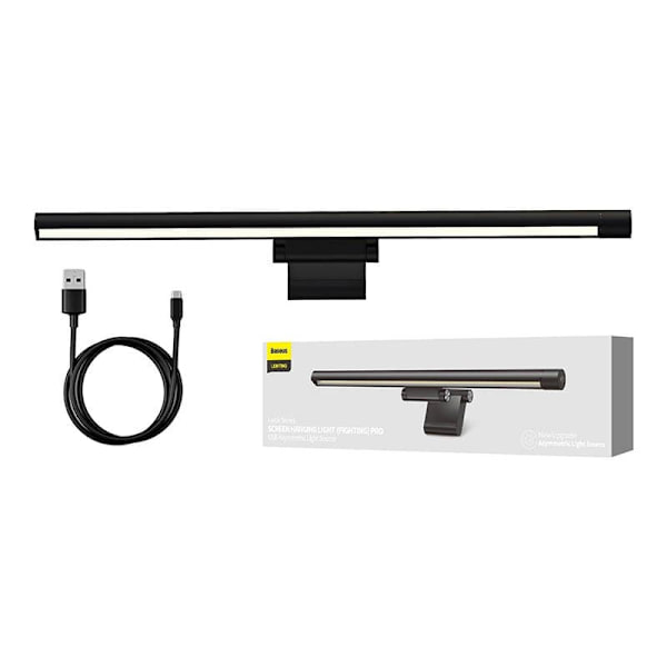 LAMPA MONITOR LED Baseus i-wok, simuleaza lumina naturala a soarelui, alimentare USB Type-C, putere 5W, temperatura culoare 3000k-6500k, negru "DGIWK-