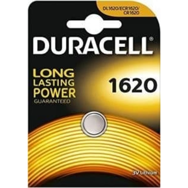 Lithium Button Battery DURACELL CR1620 3V 1pc./1pc./