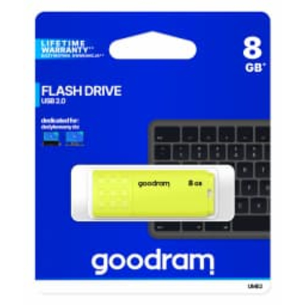 Goodram UME2 USB flash drive 8 GB USB Type-A 2.0 Yellow Gul