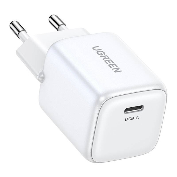 INCARCATOR retea Ugreen, Nexode "CD318" Quick Charge 20W GaN, 1 x USB Type-C 5V/3A, alb "15324" (timbru verde 0.18 lei) - 6941876213245 Hvid