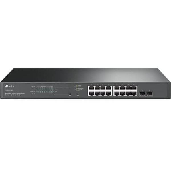 TP-Link JetStream 18-Port Gigabit Smart Switch with 16-Port PoE+ Svart