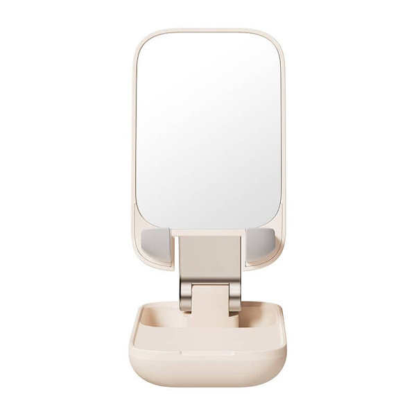 Folding Phone Stand Baseus with mirror (beige)