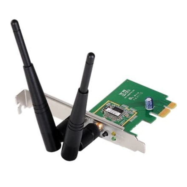 Wireless PCI Express Adapter EDIMAX EW-7612PIN, Realtek, 2.4Ghz, 802.11n/g/b Sort, Grøn, Sølv