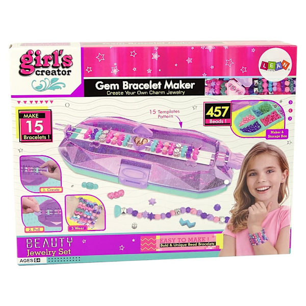 Bracelet Making Set Coloured Beads Container Creator