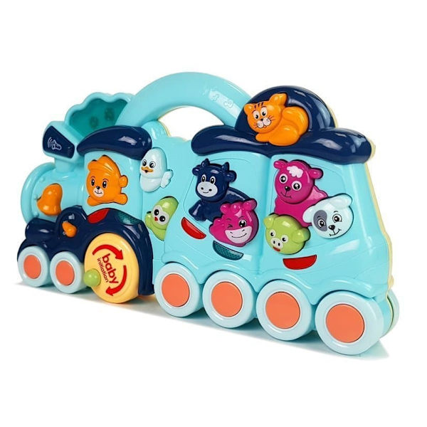 Kids Interactive Toy Locomotive Animal Sounds Blue