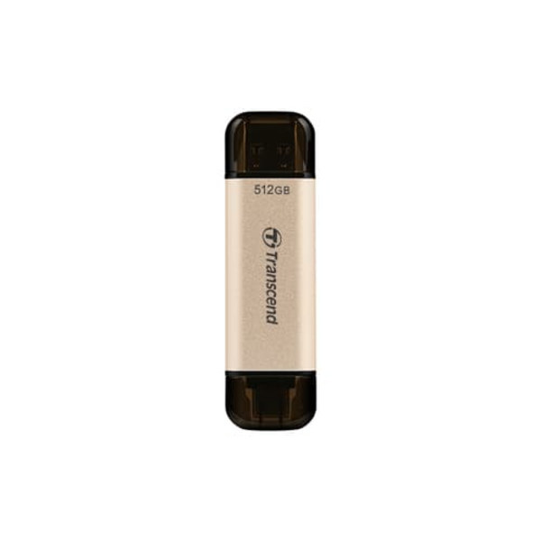 Transcend JetFlash 930C USB flash drive 512 GB USB Type-A / USB Type-C 3.2 Gen 1 (3.1 Gen 1) Gold Gull