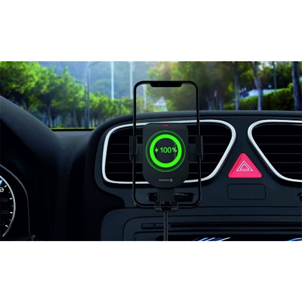 Swissten GW1-AV5 Air Vent Car Holder With 15W  Wireless Charging + Micro USB Cable 1m
