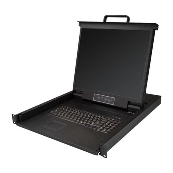 1U SINGLE PORT KVM CONSOLE FOR/SERVER RACK - VGA KVM - 19IN