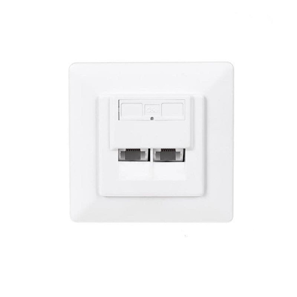 NETRACK 106-04 complete flush-mounted outlet 2xRJ45 8p8c UTP Cat5e LSA