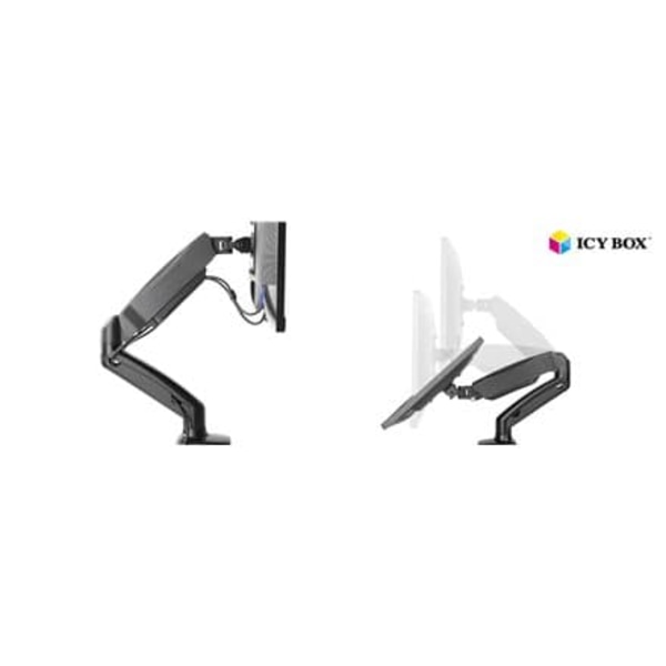ICY BOX IB-MS303-T Monitor stand with desk mounted base for a screen size up to 27" | Raidsonic Svart