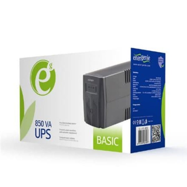Gembird EG-UPS-B850 uninterruptible power supply (UPS) Line-Interactive 0.85 kVA 510 W Sort