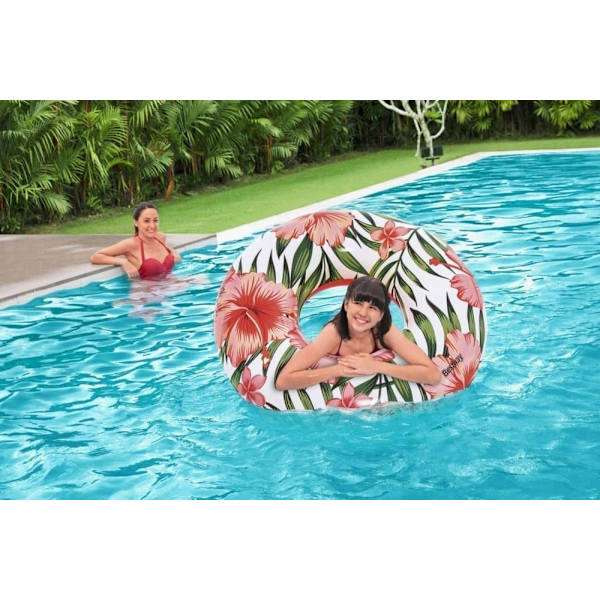 Swimming Ring With Pink Palms 119 m Bestway 36237