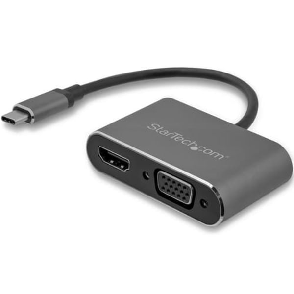 USB-C TO VGA AND HDMI ADAPTER Svart