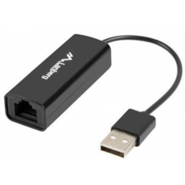 Lanberg NC-0100-01 cable interface/gender adapter USB-A RJ-45 Black