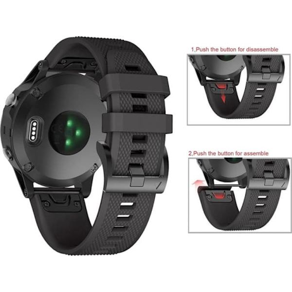Tech-Protect watch strap Smooth Garmin fenix 5/6/6 Pro 22mm, black