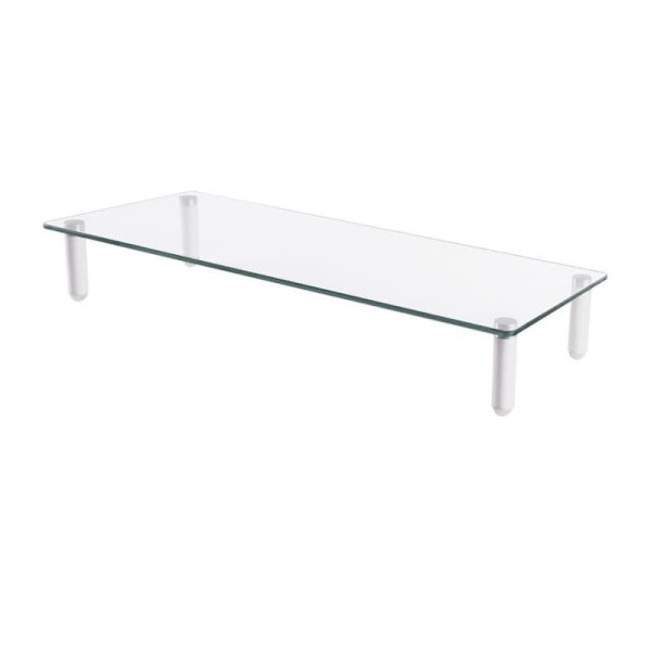 Szklana podstawa dla monitora, powierzchnia robocza: 56x21cm, max. obciążenie: 20kg Transparent
