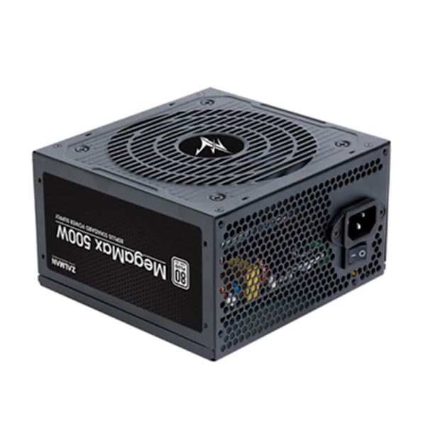 Zasilacz MegaMax 500W V2 80+ STD EU ZM500-TXII Sort