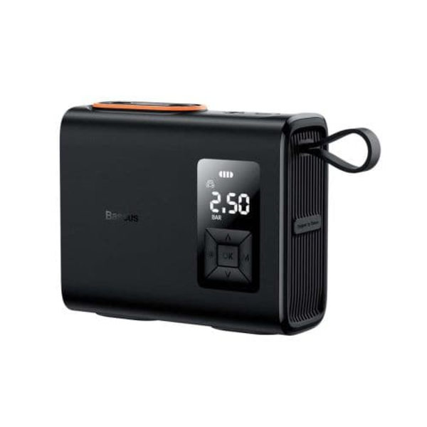 COMPRESOR AUTO Baseus Mega EnergyPump, baterie 6000mAh/22.2Wh, display LED, presiune maxima 3.5 bar, negru (timbru verde 0.80 lei) "CRCQ000001"  - 693
