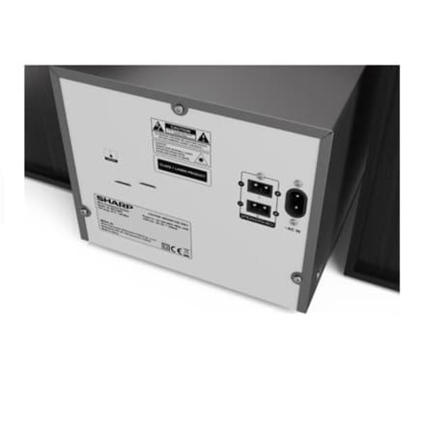 Sharp XL-B512(BK) Hi-Fi Micro System, CD/FM/USB/Bluetooth v5.0, 45W, Black Sharp | Hi-Fi Micro System | XL-B512(BK) | USB port | AUX in | Bluetooth |