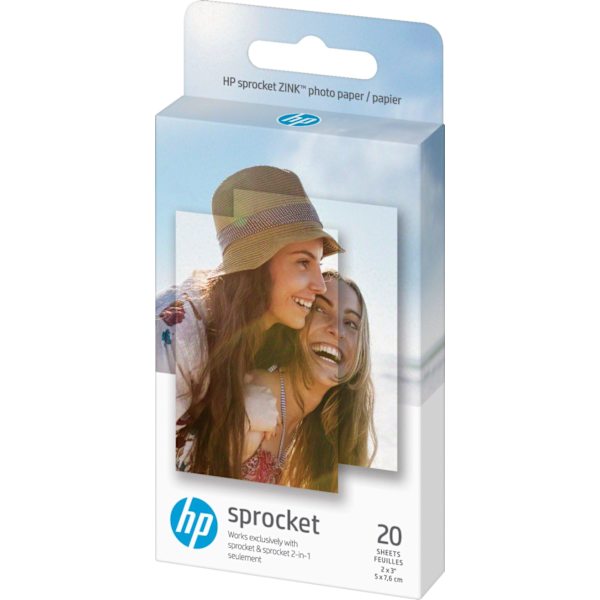 HP photo paper Sprocket Zink 5x7.6cm 20 sheets