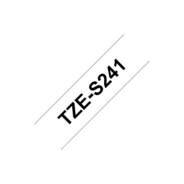 BROTHER TZES241 Tape Brother 18mm BLACK ON WHITE ADHESIVE TAPE