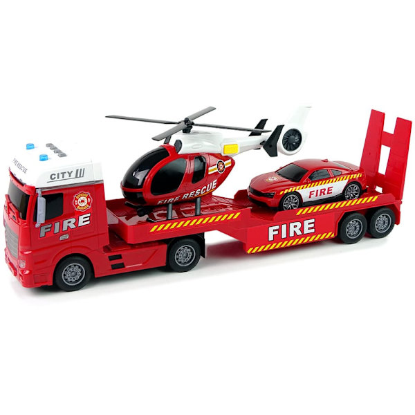 Fire Brigade Set Truck Helicopter Sound Lights