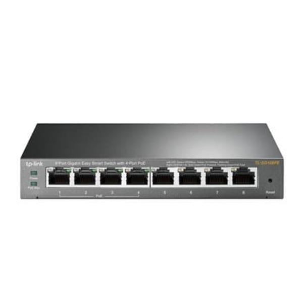 TP-Link 8-Port Gigabit Easy Smart Switch with 4-Port PoE Svart