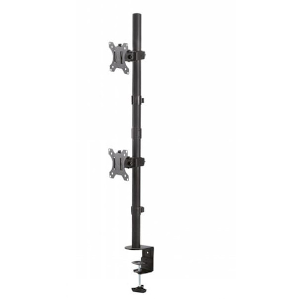 Neomounts FPMA-D550DVBLACK/Držák displeje/na stůl/10-32"/svorka/VESA 100X100/nosn. 2x6kg/2 displeje vert/černý Sort