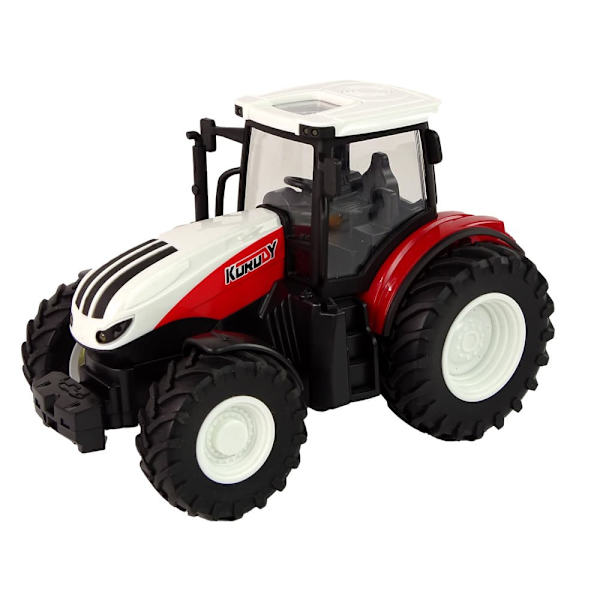 Agricultural Tractor 1:24 Remote Controlled R/C Pilot Farm White Red
