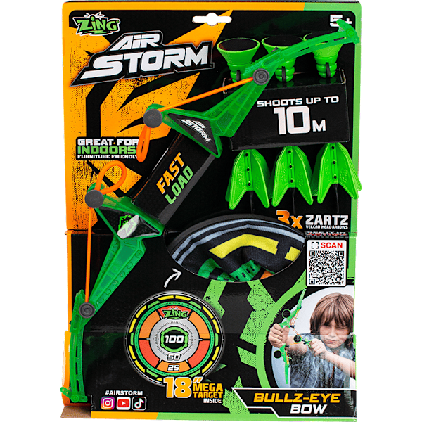 ZING arrows with trigger and target Air Storm Bullz Eye, assort., AS200