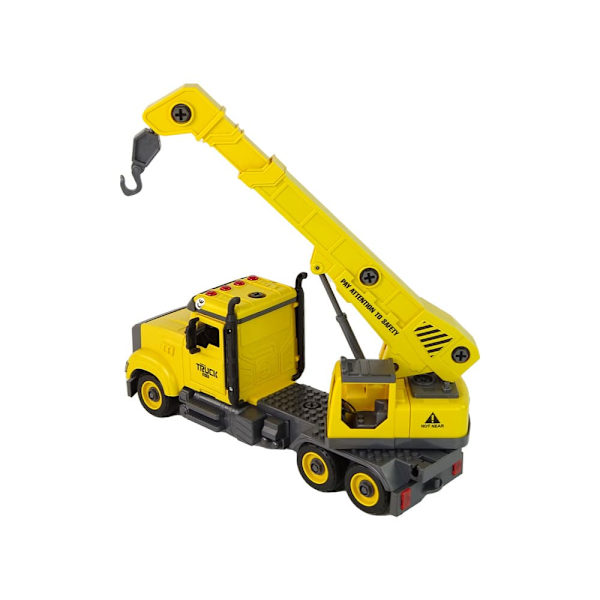 Crane Truck for Unscrewing and Twisting Yellow