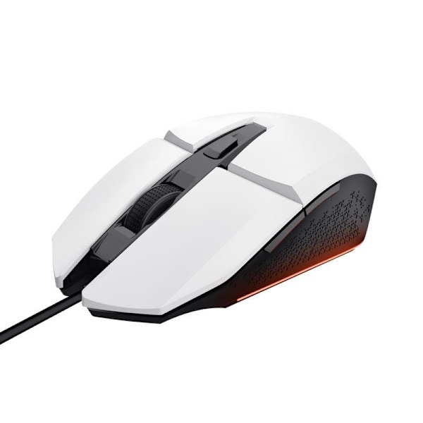 Trust GXT 109W Felox mouse Right-hand USB Type-A Optical 6400 DPI Sort, Hvid