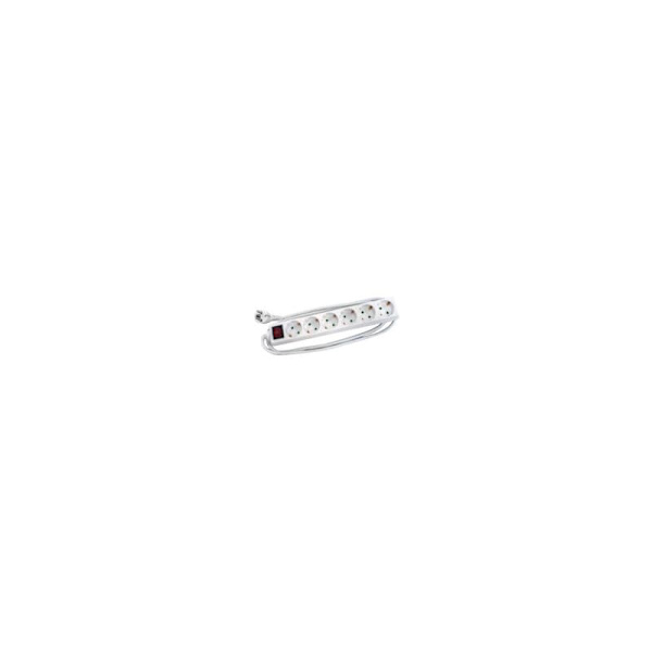 PRELUNGITOR LOGILINK, Schuko x 6, cablu 3G 1.5mm2, 230 V/16 A, 50 Hz, max. 3500 W, buton intrerupator iluminat, IP20, 1.5m, alb, "LPS202" (timbru verd